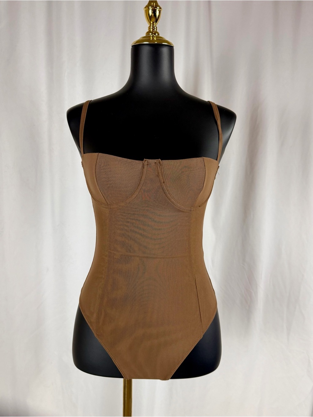 Good American Brown Molded-Cup Bodysuit